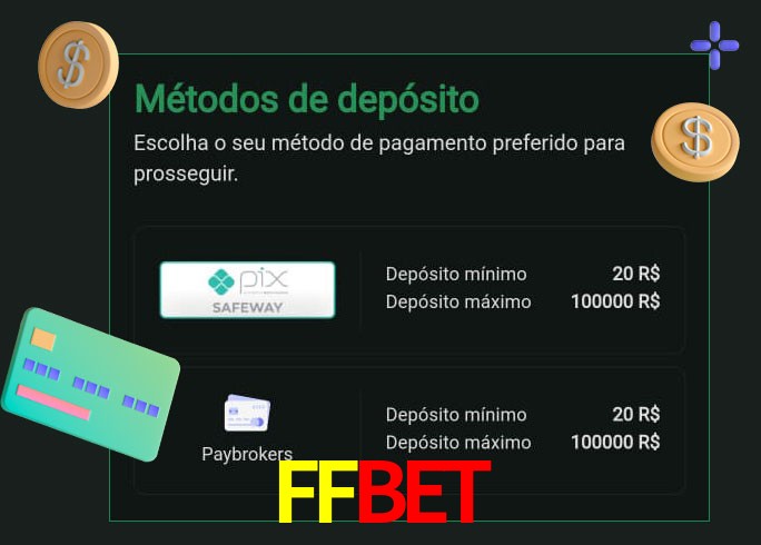 O cassino FFbet oferece uma grande variedade de métodos de pagamento